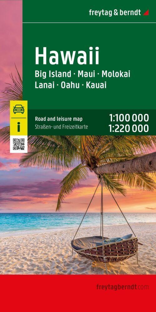 Hawaii, Straßen- und Freizeitkarte 1:100.000 / 1:220.000, freytag & berndt