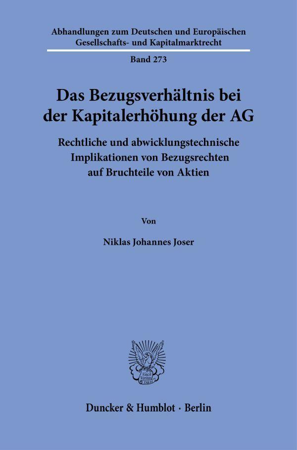 Das Bezugsverhältnis bei der Kapitalerhöhung der AG