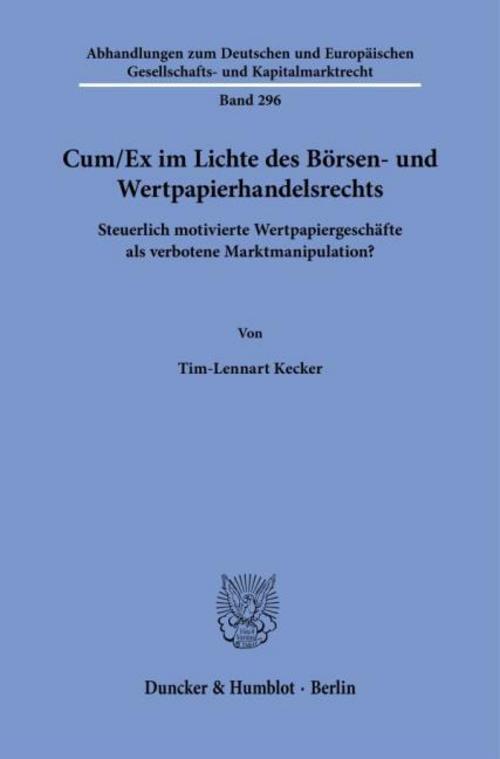 Cum-Ex im Lichte des Börsen- und Wertpapierhandelsrechts