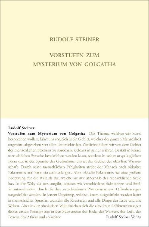 Buchcover: Vorstufen zum Mysterium von Golgatha