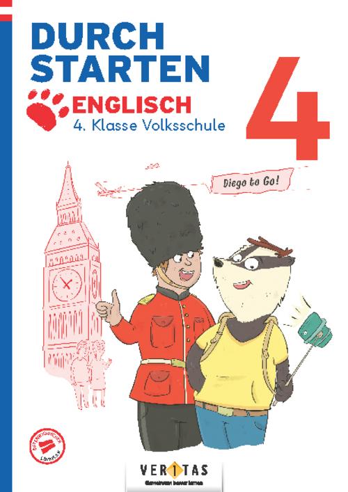 Buchcover: Durchstarten 4. Klasse Volksschule. Diego to go! Englisch - Übungsbuch