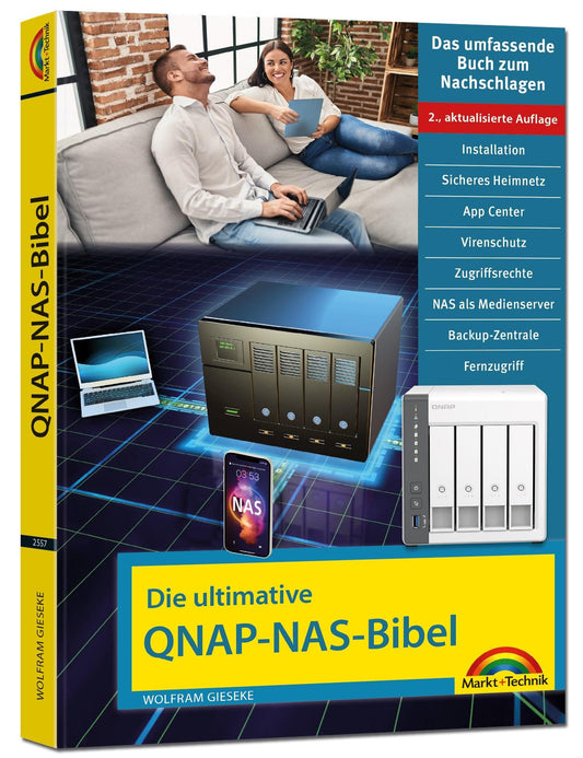 Buchcover: Die ultimative QNAP NAS Bibel - 2. Auflage - Das Praxisbuch - mit vielen Insider Tipps und Tricks - komplett in Farbe