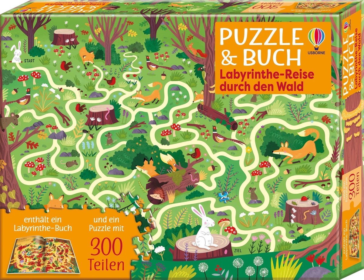 Buchcover: Puzzle & Buch: Labyrinthe-Reise durch den Wald