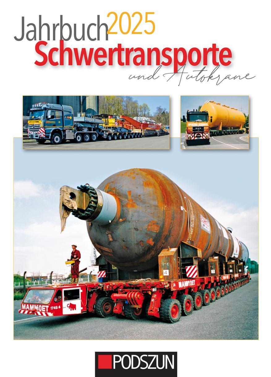 Buchcover: Jahrbuch Schwertransporte und Autokrane 2025