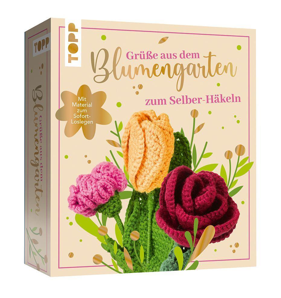 Buchcover: Grüße aus dem Blumengarten. Zum Selber-Häkeln