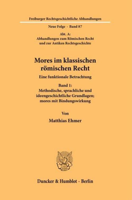 Mores im klassischen römischen Recht