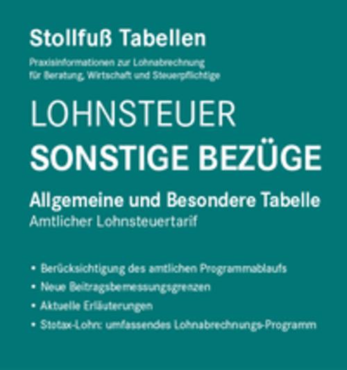 Tabelle, Lohnsteuer 2026 Sonstige Bezüge Sonderausgabe Juli