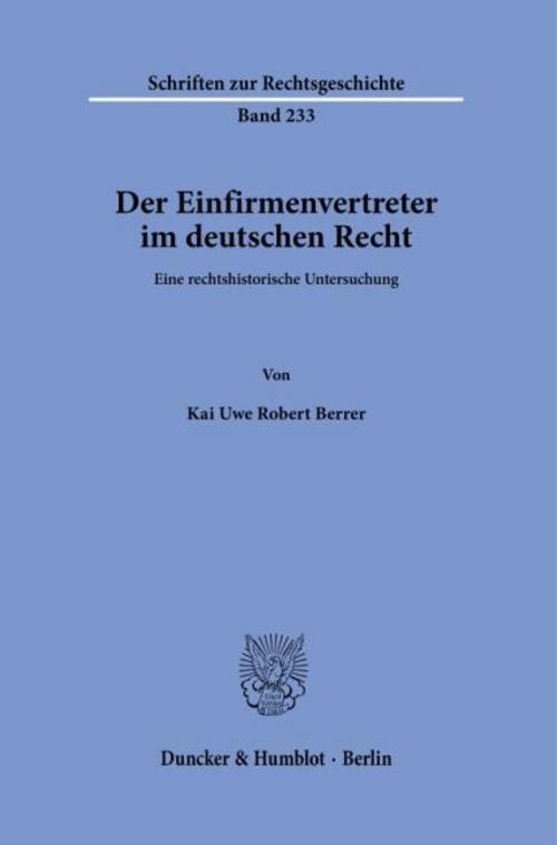 Der Einfirmenvertreter im deutschen Recht