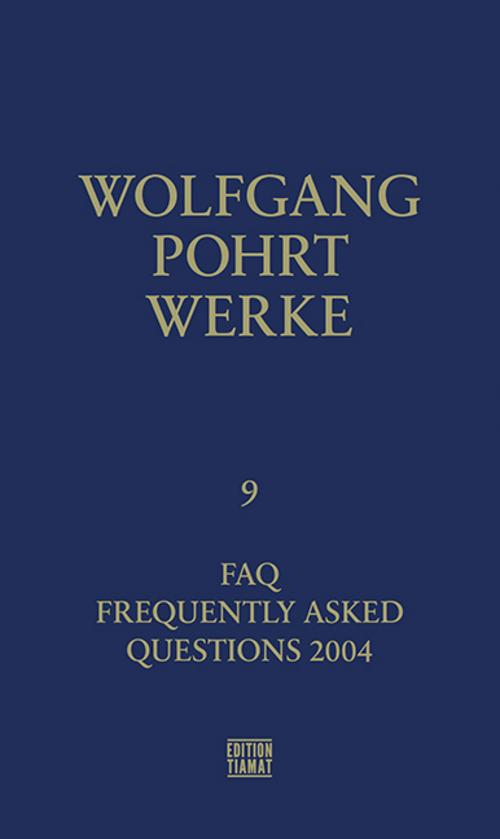 Buchcover: Werke Band 9