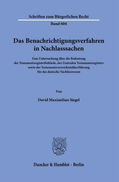 Das Benachrichtigungsverfahren in Nachlasssachen