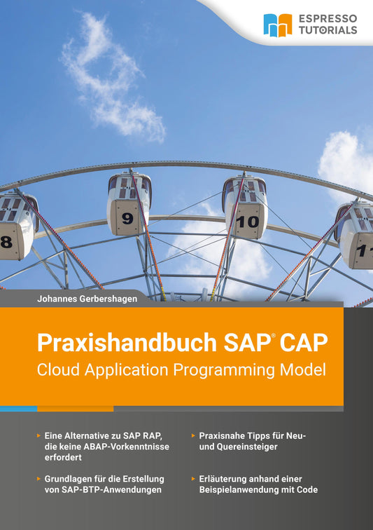 Buchcover: Praxishandbuch SAP CAP - Cloud Application Programming Model