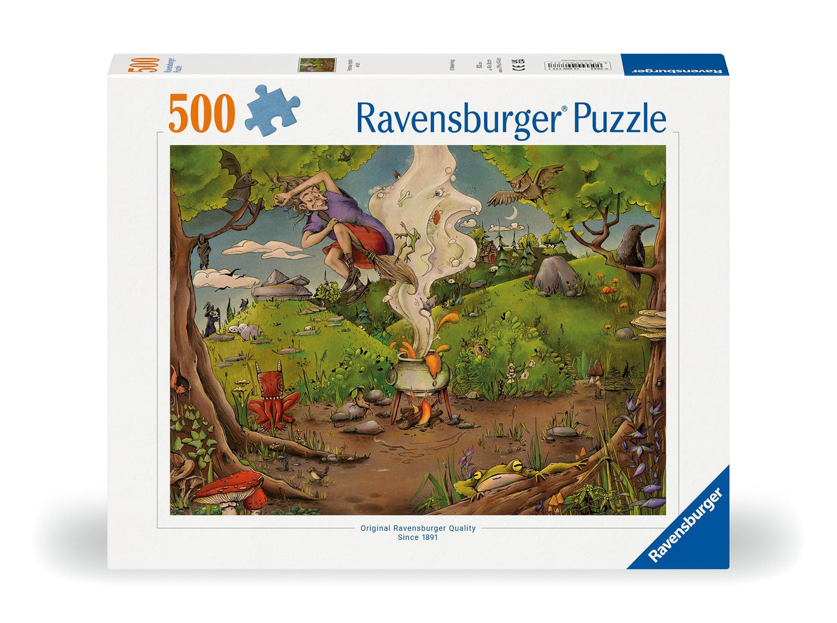 Buchcover: Erwachsenenpuzzle 500 Teile - Bei der Waldhexe