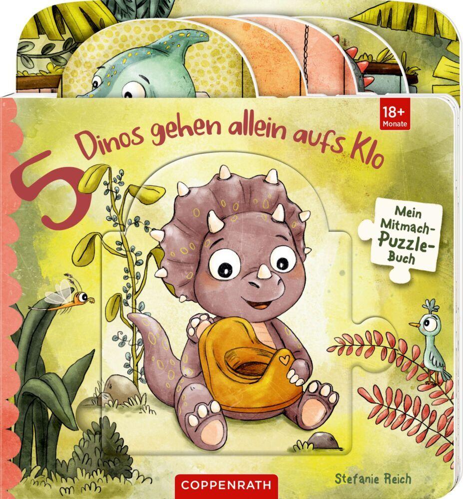 Mein Mitmach-Puzzle-Buch: 5 Dinos gehen allein aufs Klo