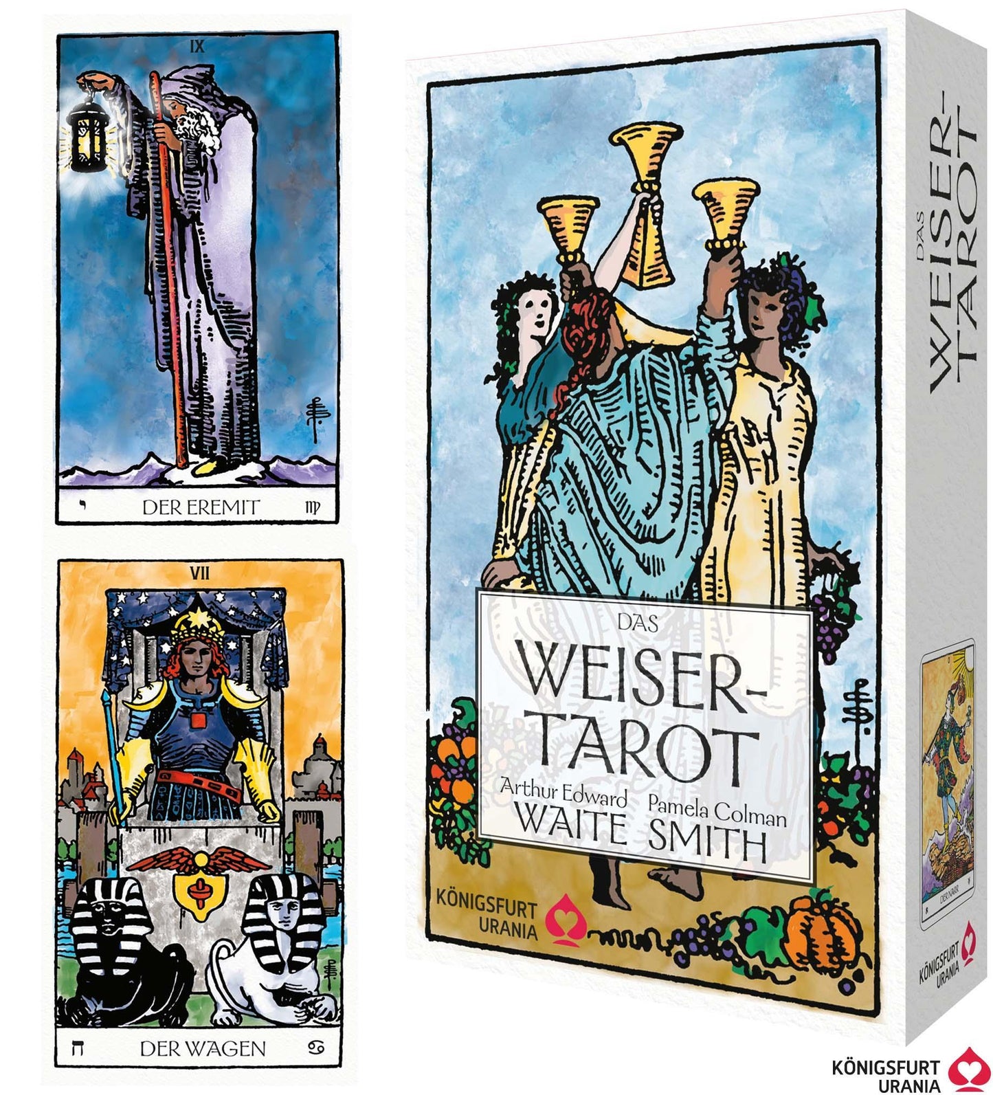 Das Weiser-Tarot - Tarot von A.E. Waite in den ursprünglichen Aquarellfarben (78 Karten illustriert von Pamela Colman Smith mit Booklet)