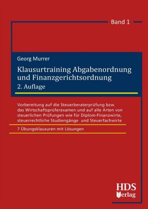 Klausurtraining Abgabenordnung und Finanzgerichtsordnung