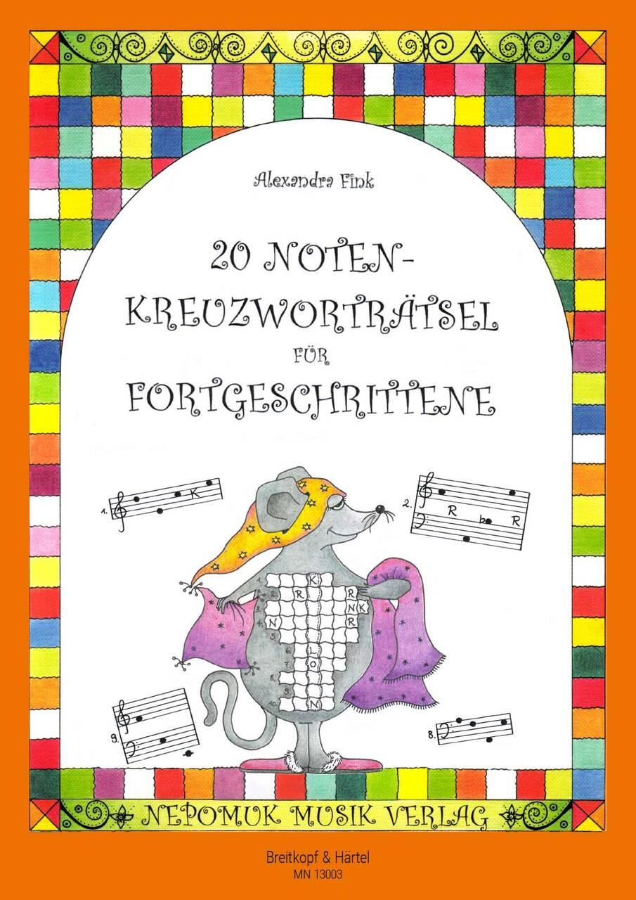 20 Notenkreuzworträtsel für Fortgeschrittene