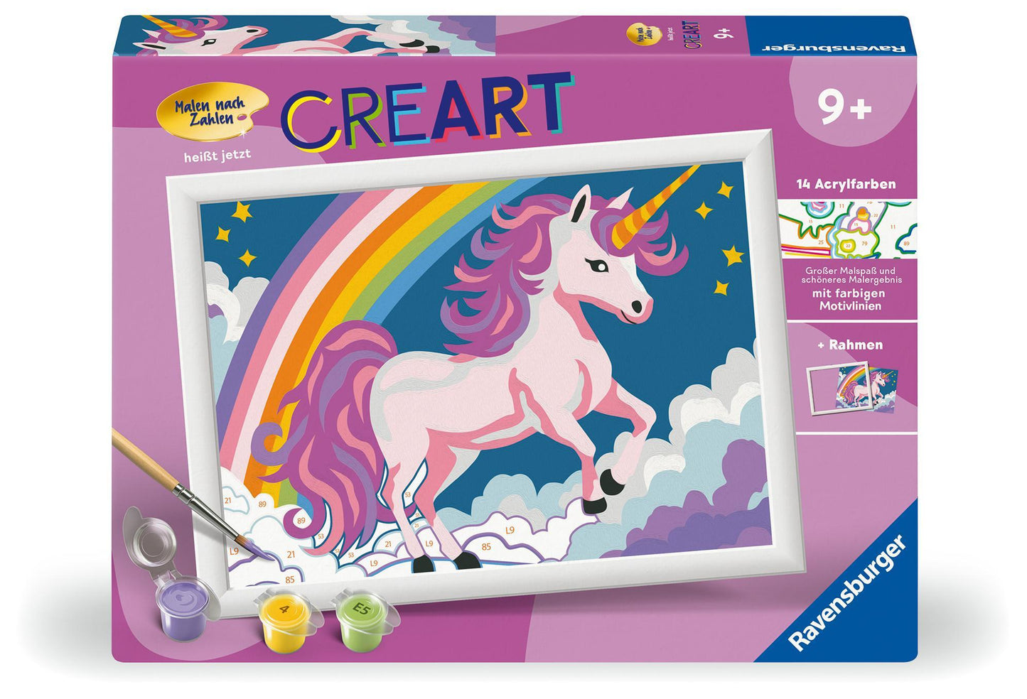 Malen nach Zahlen CreArt - Pinkes Einhorn