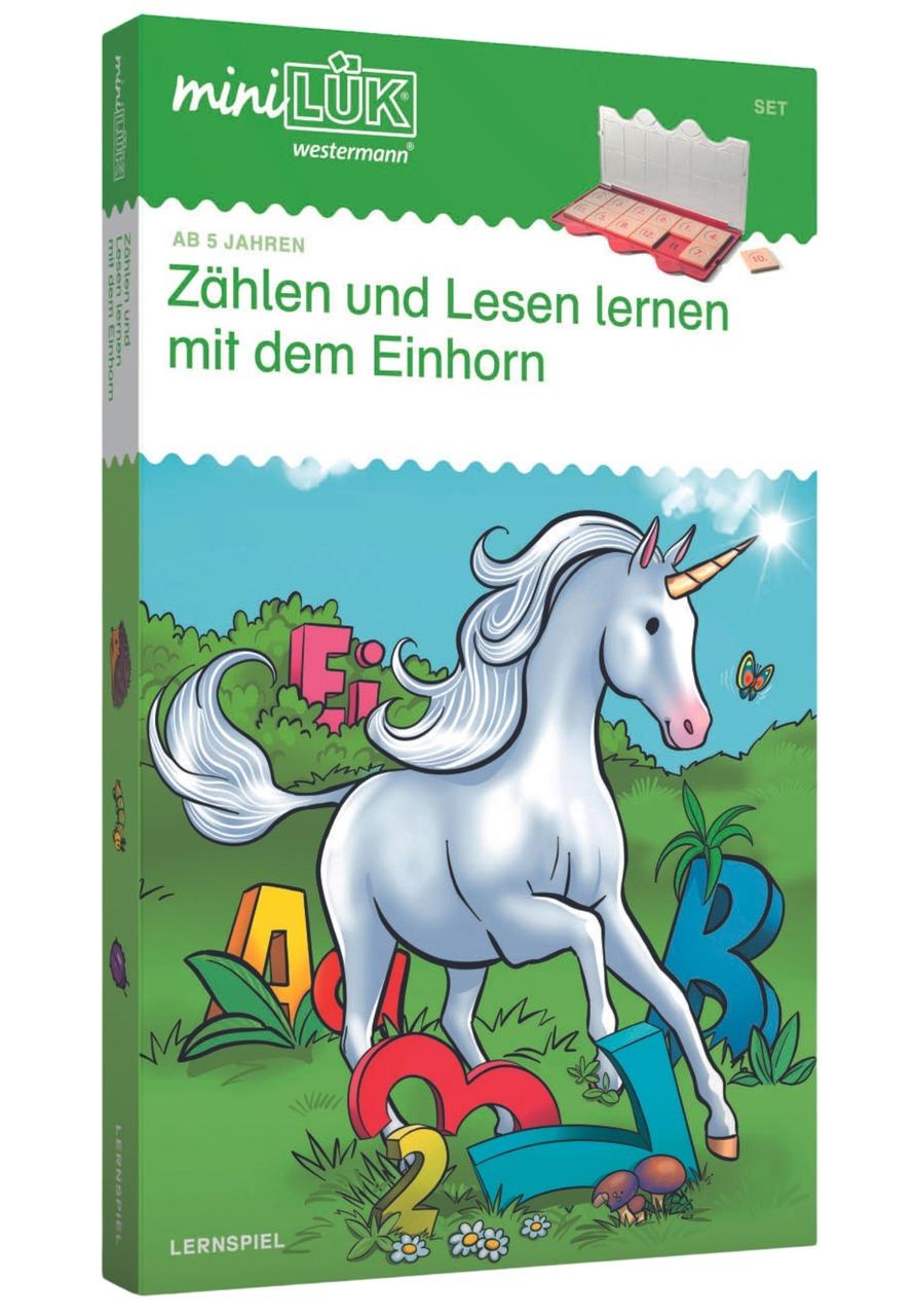miniLÜK-Set. Zählen und lesen lernen mit dem Einhorn ab 5 Jahren