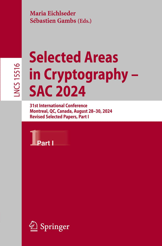 Buchcover: Selected Areas in Cryptography - SAC 2024