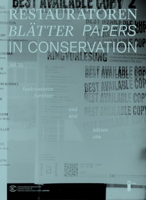 Buchcover: Restauratorenblätter - Papers in Conservation Band 39