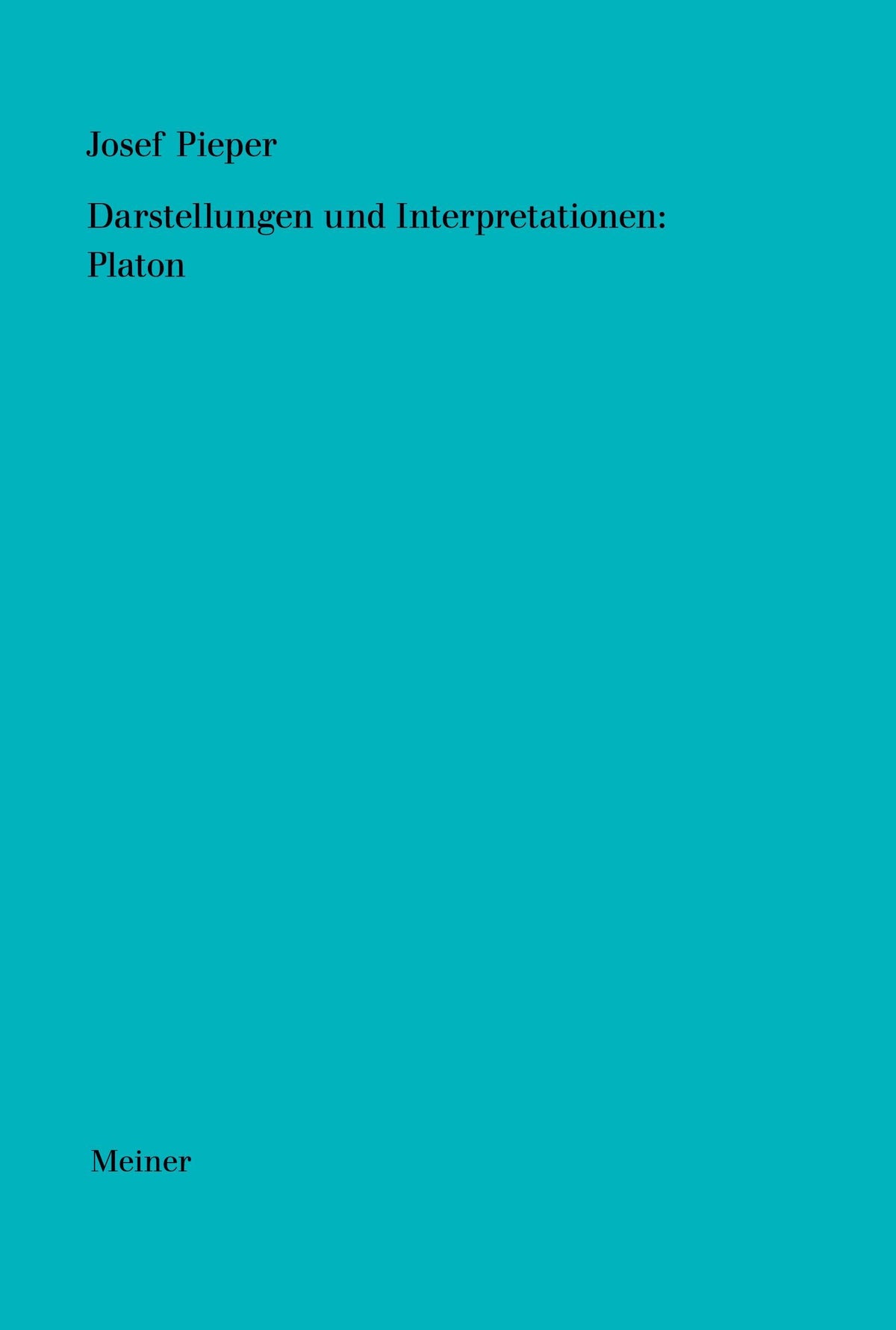 Buchcover: Darstellungen und Interpretationen: Platon