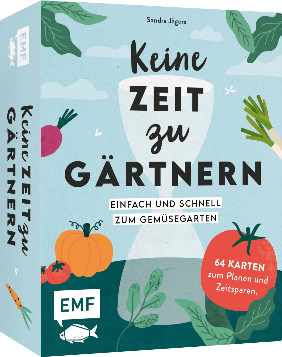 Buchcover: Kartenset: Keine Zeit zu gärtnern - 64 Karten - Einfach und schnell zum Gemüsegarten