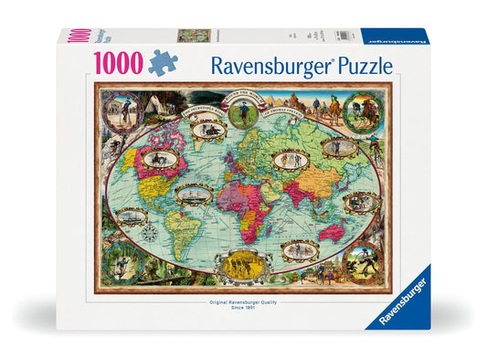 Erwachsenenpuzzle 1000 Teile - Mit Fahrrad um die Welt