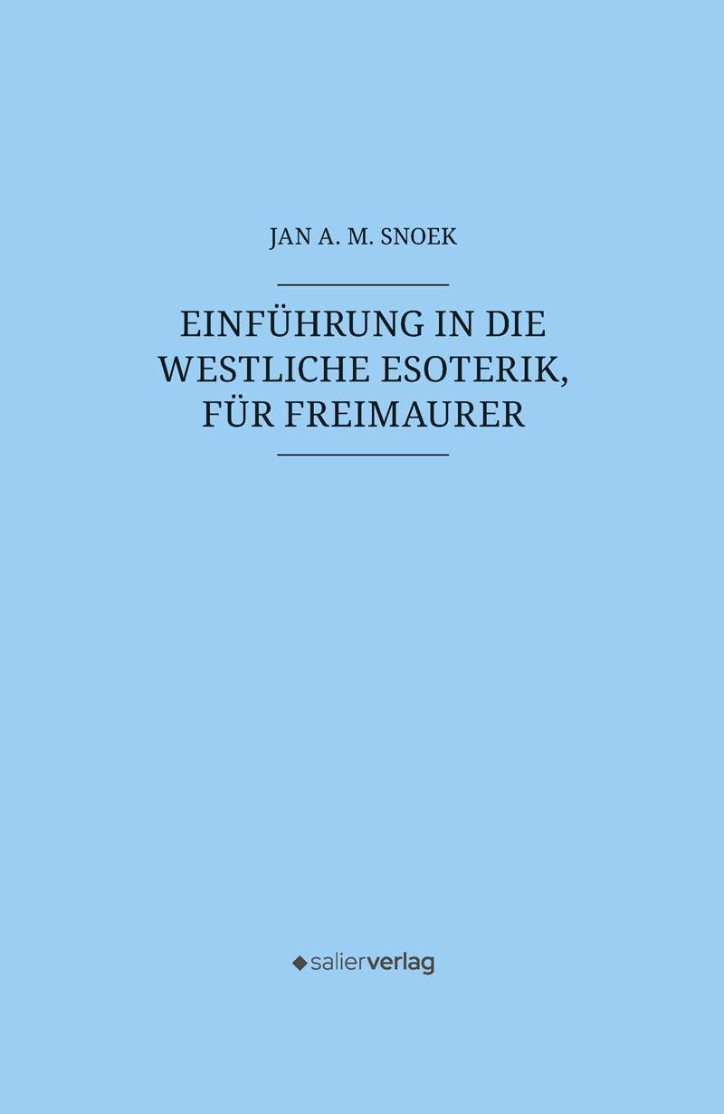 Einführung in die westliche Esoterik, für Freimaurer