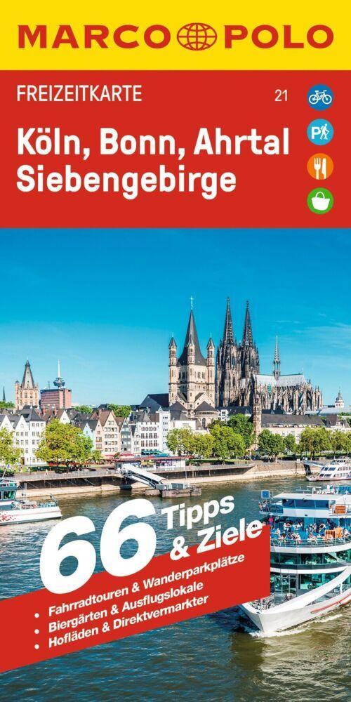 MARCO POLO Freizeitkarte 21 Köln, Bonn, Ahrtal, Siebengebirge 1:110.000