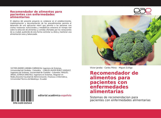Buchcover: Recomendador de alimentos para pacientes con enfermedades alimentarias