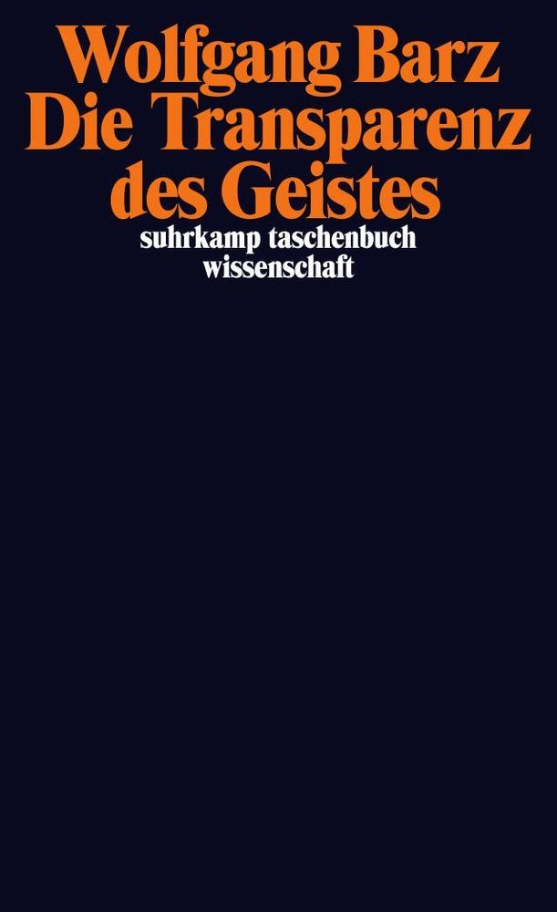 Buchcover: Die Transparenz des Geistes