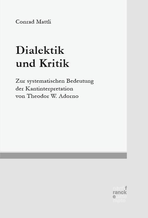Buchcover: Dialektik und Kritik