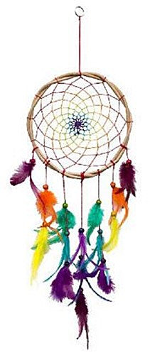 Traumfänger \"Twisted Rainbow\" Rattan 22 x 50 cm