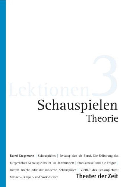 Buchcover: Schauspielen Theorie