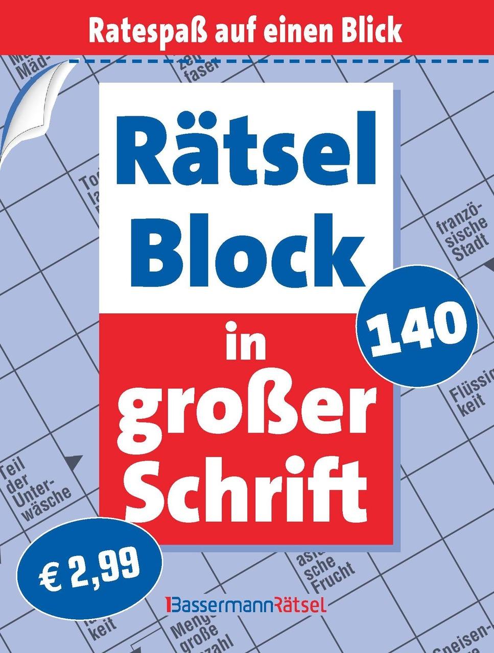 Buchcover: Rätselblock in großer Schrift 140 (5 Exemplare à 2,99 EUR)
