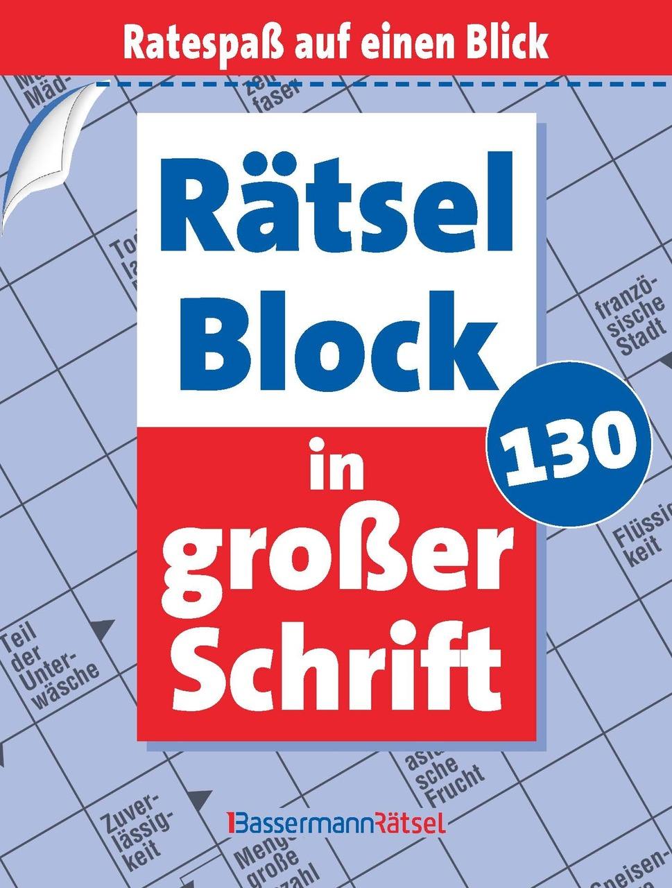 Buchcover: Rätselblock in großer Schrift 130 (5 Exemplare à 2,99 EUR)