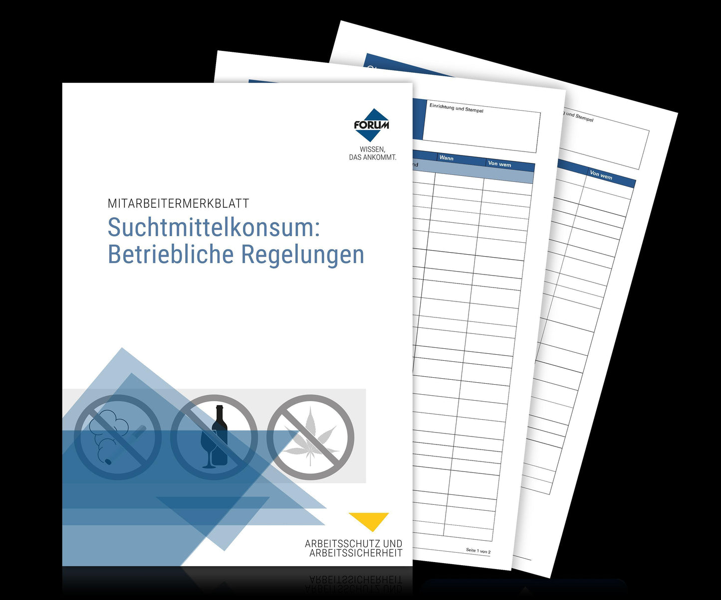 Mitarbeitermerkblatt Suchtmittelkonsum: Betriebliche Regelungen