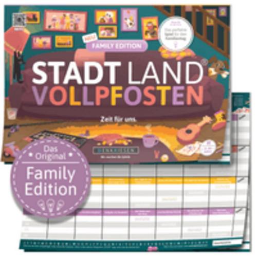 Buchcover: DENKRIESEN - Stadt Land Vollpfosten® Family Edition - \"Zeit für uns.\" | A4 Spielblock