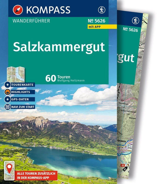 KOMPASS Wanderführer Salzkammergut, 60 Touren mit Extra-Tourenkarte
