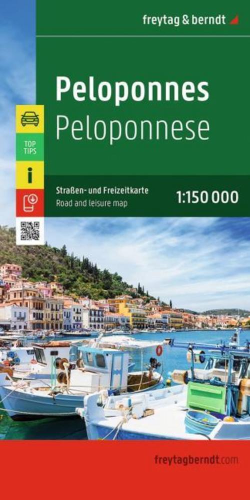 Peloponnes, Straßen- und Freizeitkarte 1:150.000, freytag & berndt