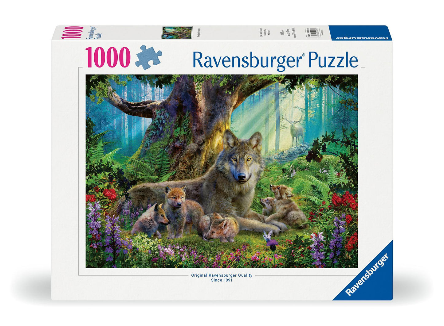 Erwachsenenpuzzle 1000 Teile - Wölfe im Wald