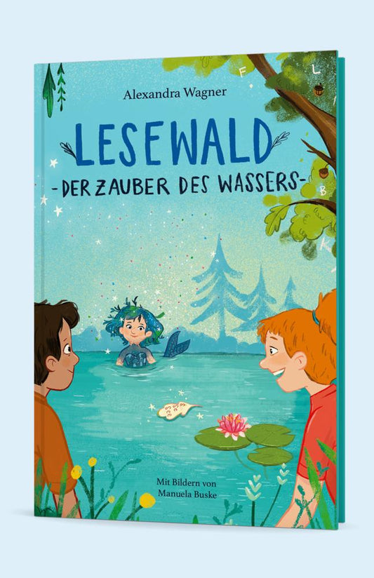 Lesewald, Der Zauber des Wassers - Buch zum Lesen lernen | Thema: Mehr Mut bei Angst vor Wasser | Lesen erster Wörter, Vorlesen, Mitmachspaß
