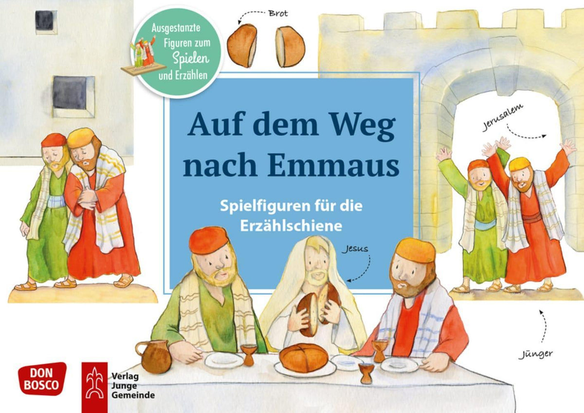 Buchcover: Auf dem Weg nach Emmaus. Erzählschienen-Figurenset