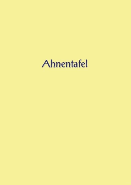 Ahnentafel zum Ausfüllen