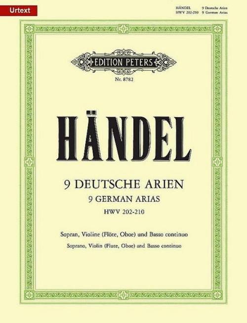 9 Deutsche Arien HWV 202-210 / URTEXT