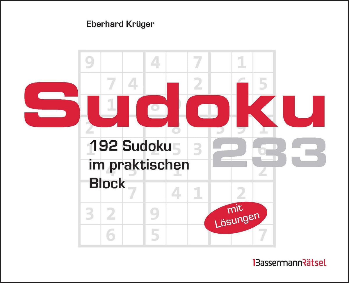 Buchcover: Sudokublock 233 (5 Exemplare à 2,99 EUR)
