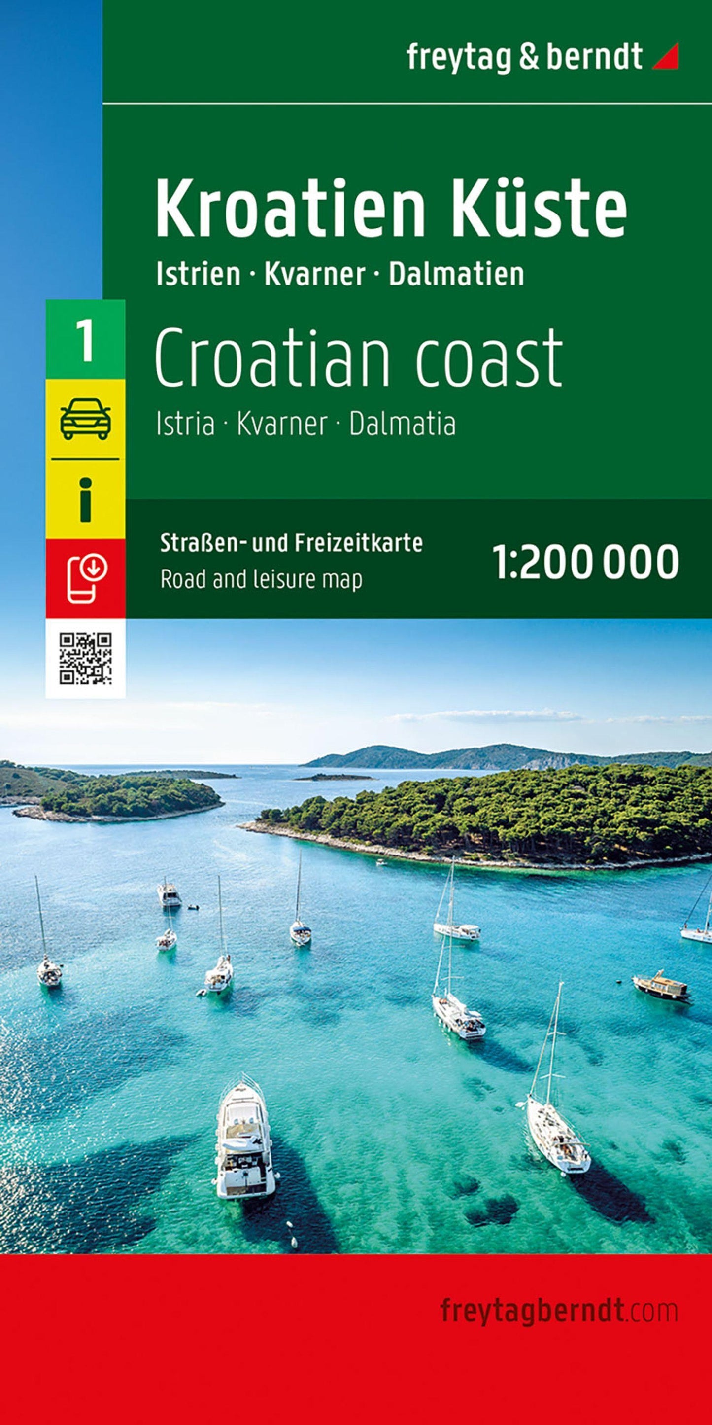 freytag & berndt Straßenkarte Kroatien Küste 1:200.000