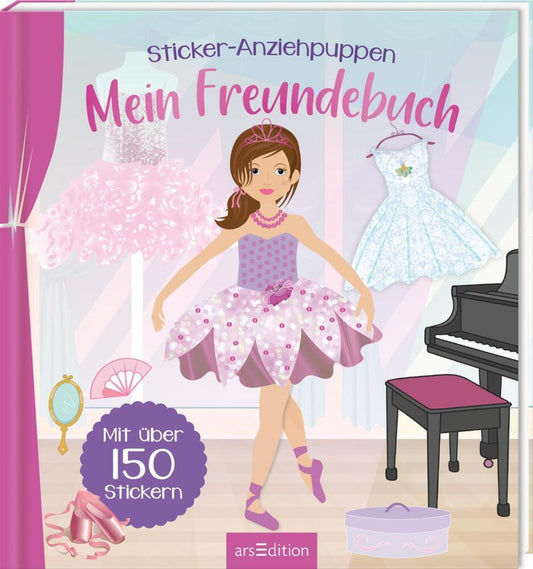 Sticker-Anziehpuppen - Mein Freundebuch (Ballerina)