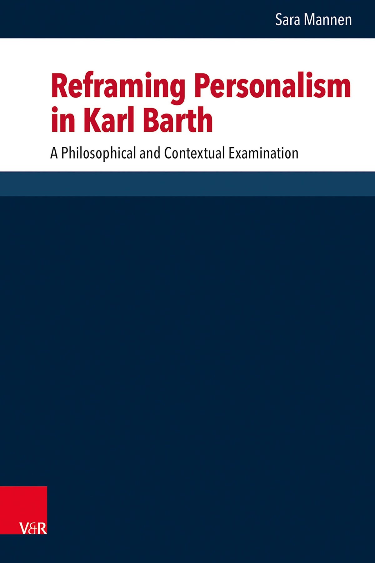 Buchcover: Reframing Personalism in Karl Barth