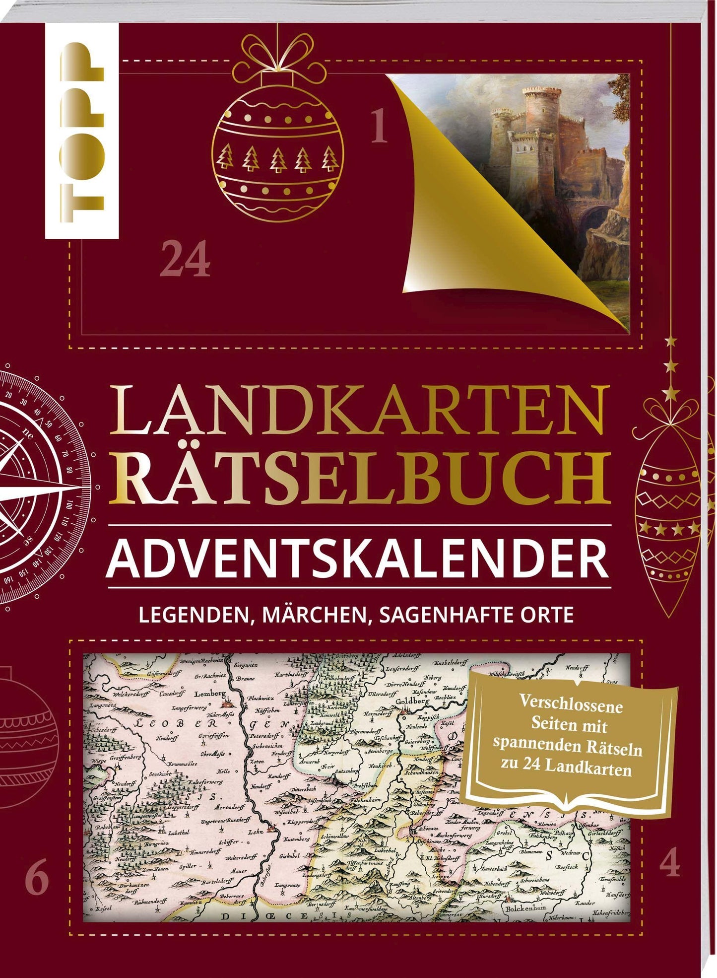 Landkarten Rätselbuch Adventskalender. Legenden, Märchen, sagenhafte Orte